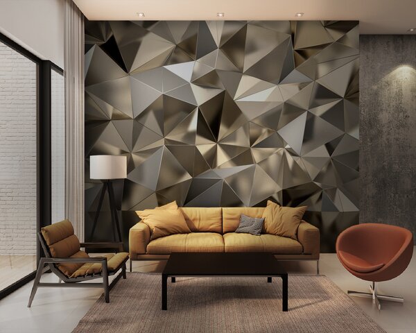 Fotótapéta Geometrikus fémes absztrakt mintás design, Modern fotótapéta, Modern fotótapéta, u93417 - Muralas.hu