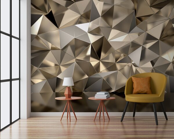 Fotótapéta Geometrikus fémes absztrakt mintás design, Modern fotótapéta, Modern fotótapéta, u93417 - Muralas.hu