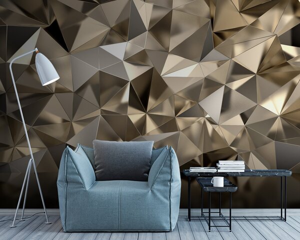 Fotótapéta Geometrikus fémes absztrakt mintás design, Modern fotótapéta, Modern fotótapéta, u93417 - Muralas.hu