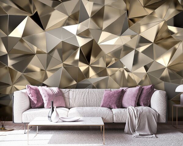 Fotótapéta Geometrikus fémes absztrakt mintás design, Modern fotótapéta, Modern fotótapéta, u93417 - Muralas.hu