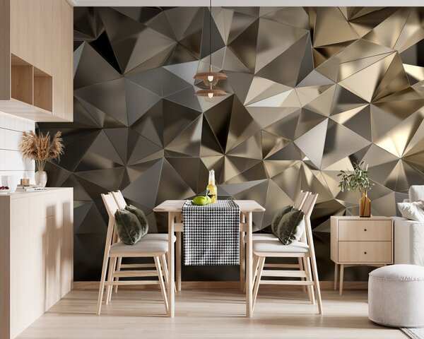 Fotótapéta Geometrikus fémes absztrakt mintás design, Modern fotótapéta, Modern fotótapéta, u93417 - Muralas.hu