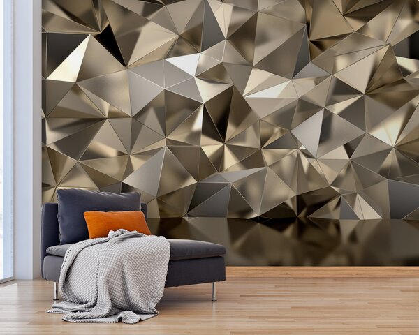Fotótapéta Geometrikus fémes absztrakt mintás design, Modern fotótapéta, Modern fotótapéta, u93417 - Muralas.hu