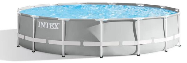 INTEX MetalPrism Set medence szűrővel, takarófóliával, alátétfóliával, létrával 457 x 107 [cm]