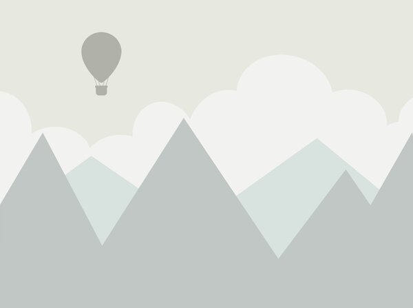 Fotótapéta Hőlégballon az égen, Gyerekszoba fotótapéta, Népszerű fotótapéta, u93555 - Tapeko.hu