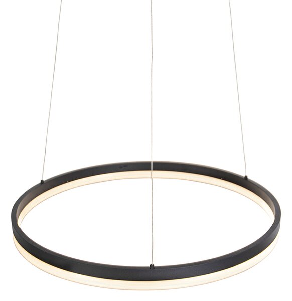 Design lógólámpa fekete 60 cm LED-del, 3 fokozatú fényerő-szabályozóval - Anello
