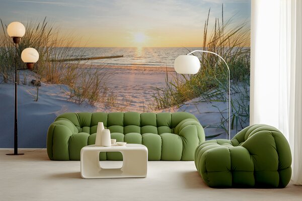Fotótapéta Strand fűvel és vízzel, Tenger fotótapéta, Népszerű fotótapéta, u93577 - Tapeko.hu