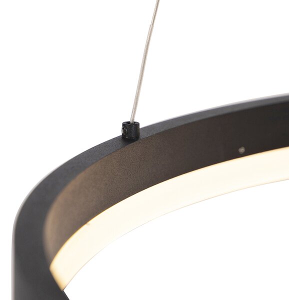 Design lógólámpa fekete 60 cm LED-del, 3 fokozatú fényerő-szabályozóval - Anello