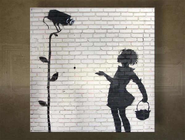 A kép vásznon ŠTVOREC Street ART - Banksy