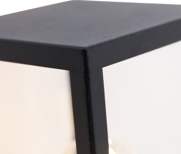 Okos kültéri fali lámpa fekete üveggel 30 cm, Wifi ST64-gyel - Rotterdam