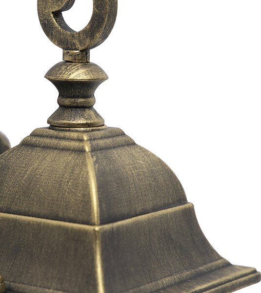 2 db-os romantikus kültéri fali lámpa szett bronz - London