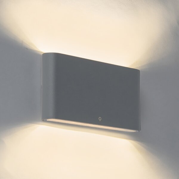 2 db-os kültéri fali lámpa szett sötétszürke 17,5 cm LED-del - Batt