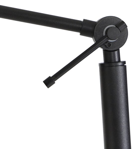 Állólámpa fekete világosbarna árnyékolóval 50 cm állítható - Editor