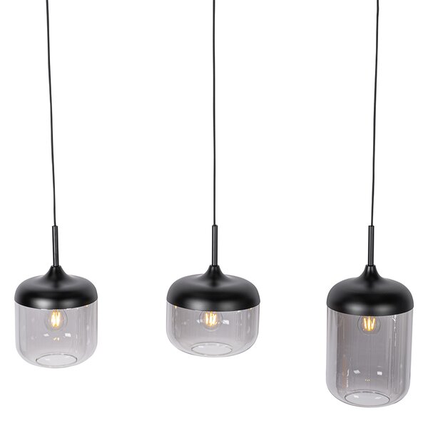 Design lógólámpa fekete arannyal és füstüveggel 3-lámpás - Kyan