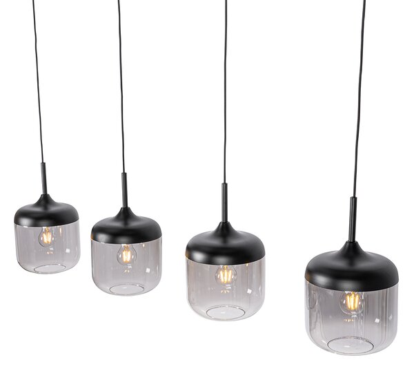 Design lógólámpa fekete arannyal és füstüveggel 4-lámpás - Kyan