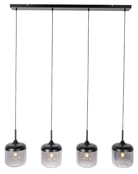 Design lógólámpa fekete arannyal és füstüveggel 4-lámpás - Kyan