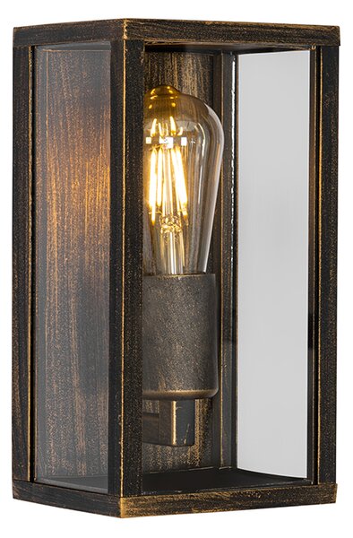 Vintage fali lámpa antik arany 26 cm IP44 - Charlois