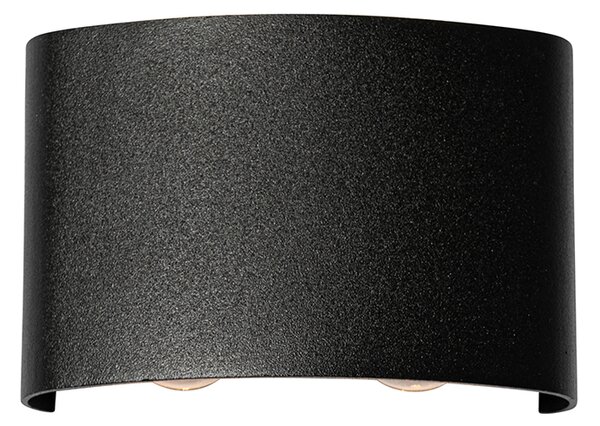Kültéri fali lámpa fekete LED-del 4-lámpás IP54 - Silly
