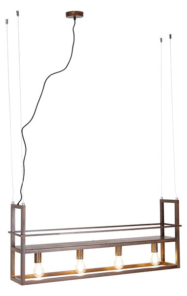 Okos lógólámpa rozsdabarna polccal, 4 db Wifi A60 izzóval - Cage Rack