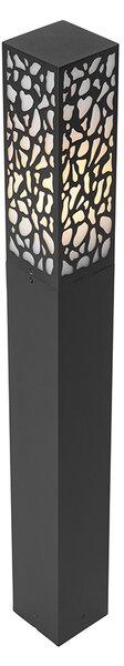 Modern kültéri oszlop lámpa fekete 90 cm IP44 - Nicole