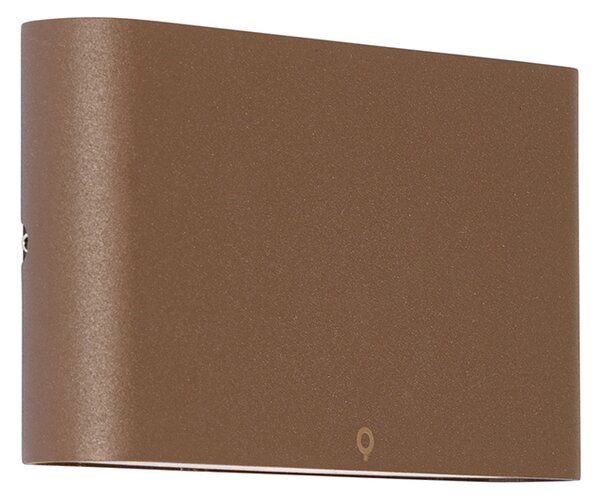 Modern kültéri fali lámpa rozsdabarna 17,5 cm LED-del IP65 - Batt