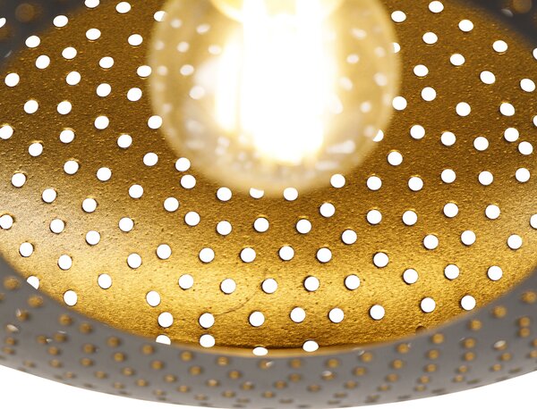 Okos mennyezeti lámpa fekete arannyal 25 cm, Wifi-vel - Radiance