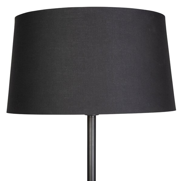Okos állólámpa fekete fekete árnyékolóval 45 cm, Wi-Fi-vel, A60 - Simplo