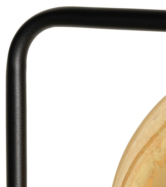 Design állólámpa fekete aranyszínű üveggel - Bert