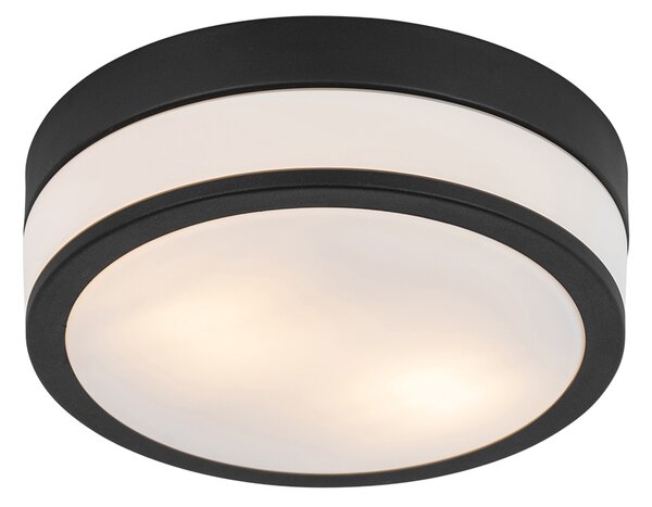 Modern kültéri mennyezeti lámpa fekete 28 cm IP44 - Flavi