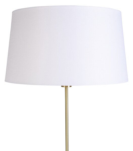 Okos állólámpa arany színű, fehér vászon búrával 45 cm, Wi-Fi-vel, A60 - Parte