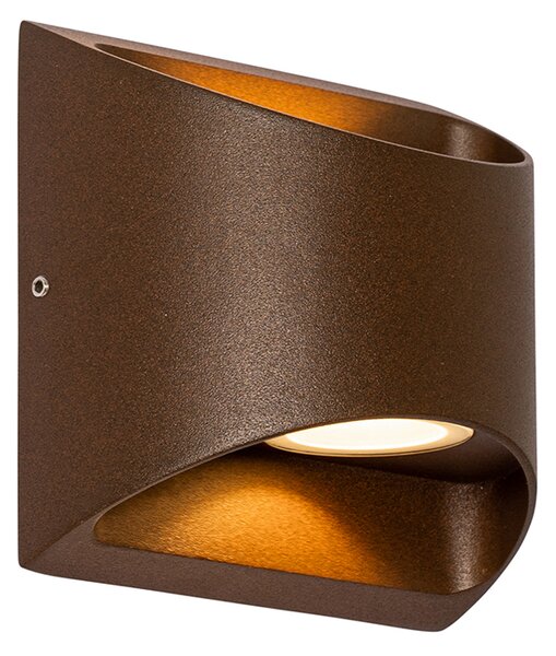 Modern kültéri fali lámpa rozsdabarna LED-del 2-lámpás IP54 - Mal