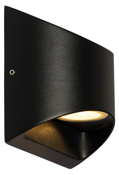 Modern kültéri fali lámpa fekete, LED-del, 2-lámpás, IP54 - Mal