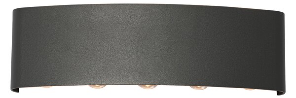 Kültéri fali lámpa sötétszürke LED-del 10-lámpás IP54 - Silly