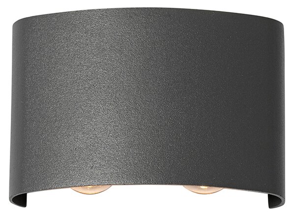 Kültéri fali lámpa sötétszürke, LED-del, 4-lámpás, IP54 - Silly