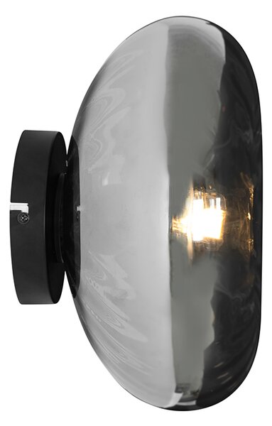 Art Deco fali lámpa fekete füstüveggel - Ayesha