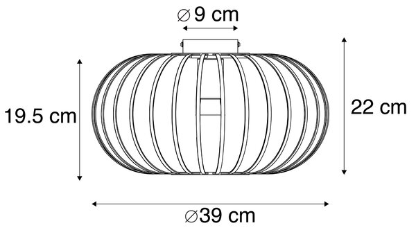 Okos mennyezeti lámpa arany 39 cm, beleértve a Wifi G95 - Johanna