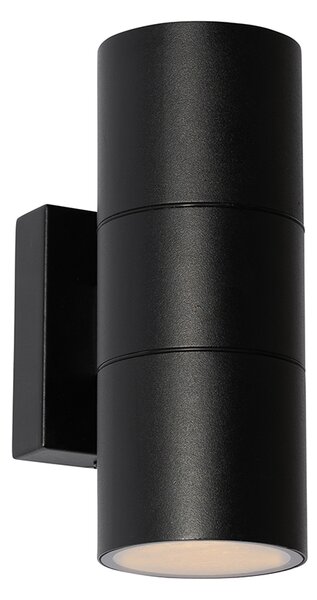 Modern kültéri fali lámpa fekete 2-lámpás AR70 IP44 - Duo