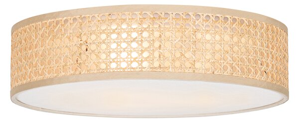 Keleti mennyezeti lámpa rattan 40 cm 3-lámpás - Tromma
