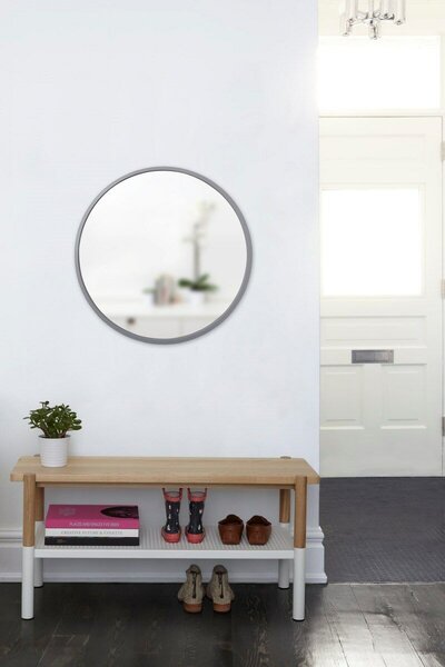 Umbra Hub Kerek Fali Tükör Gumi Szegéllyel Szürke 61cm