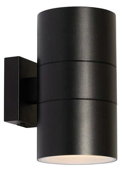 Modern kültéri fali lámpa fekete 2-lámpás AR111 IP44 - Duo