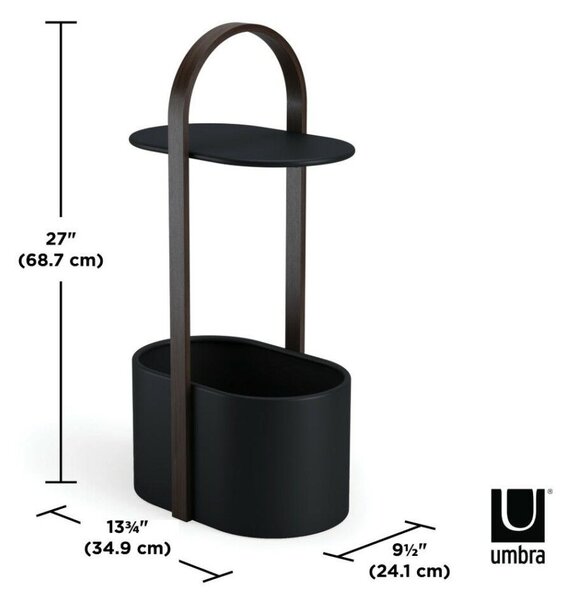 UMBRA Bellwood Dohányzóasztal - Fekete Diófa - Tárolóval