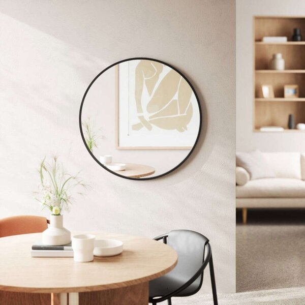 UMBRA HUB Kerek Fali Tükör - 94 cm, Fekete
