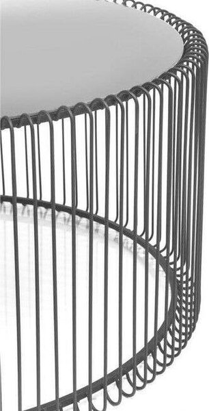 KARE Wire Dohányzóasztal Szett - Fekete - 2 db