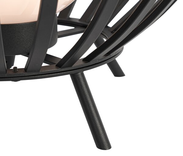 Design állólámpa fekete opál üveggel 70 cm - Angela