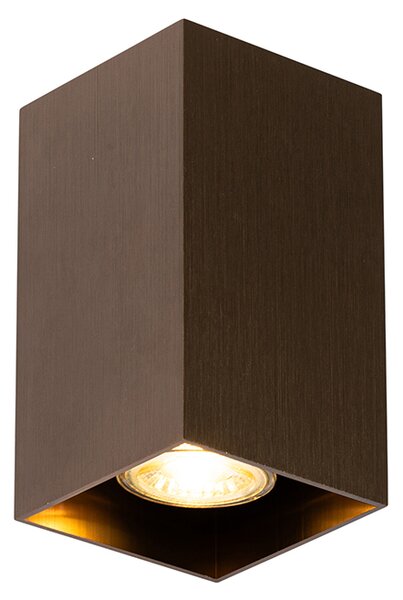 Modern fali lámpa sötét bronz négyzet 2-lámpás - Sandy