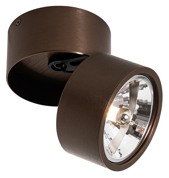 Modern spotlámpa sötét bronz kerek állítható - Go Nine