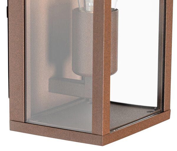 Okos fali lámpa rozsdabarna 26 cm IP44 WiFi ST64-gyel - Charlois