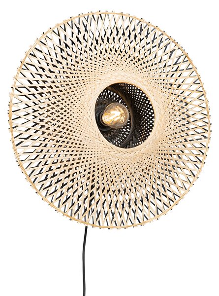 Okos fali lámpa bambusz 50 cm dugóval, Wi-Fi-vel A60 - Rina