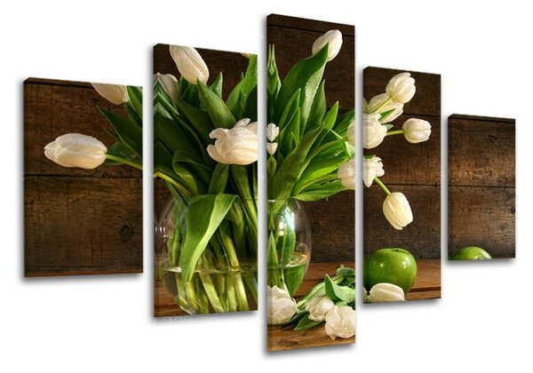 5 részes falfestmény FLOWERS XOBKV113E50