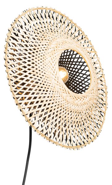 Okos fali lámpa bambusz 30 cm dugóval, Wi-Fi-vel - Rina