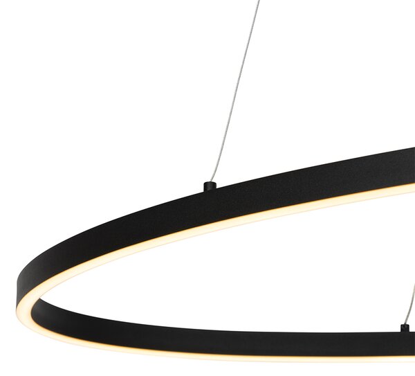 Design lógólámpa fekete ovális, beépített LED-del, 3 fokozatban szabályozható - Ovallo
